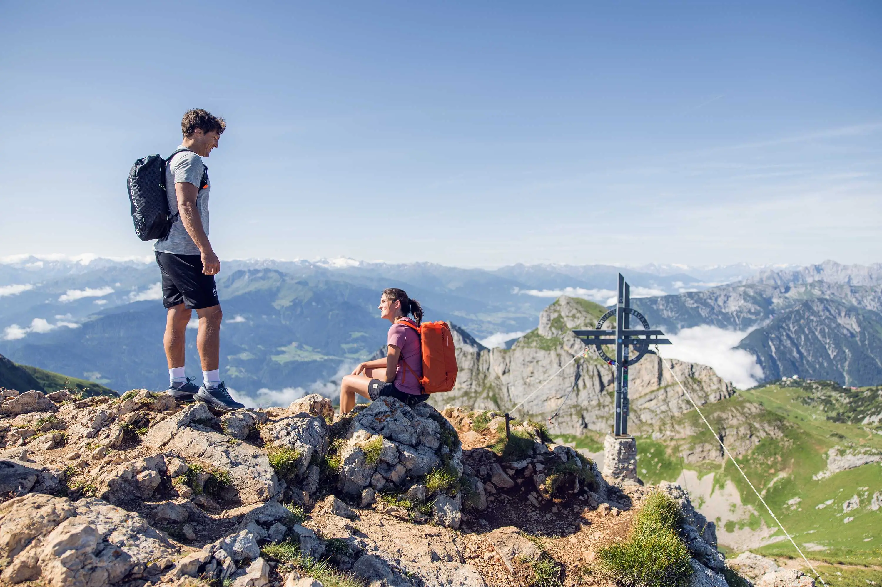 Klettern Erfurter Hütte in den Tiroler Bergen