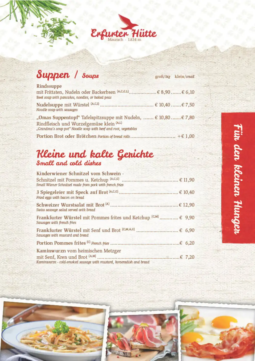 Erfurter Hütte – Tiroler Spezialitäten
