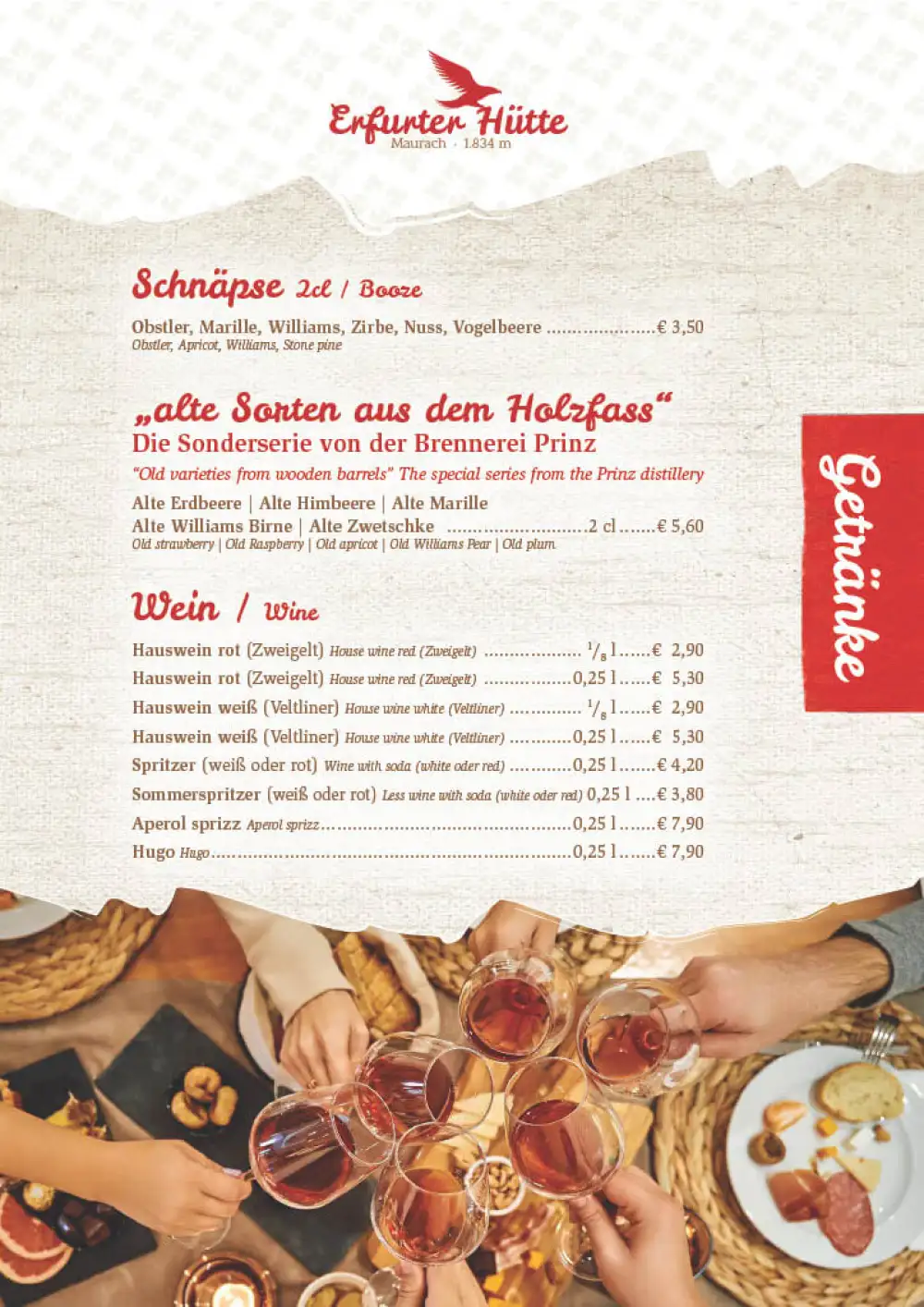 Erfurter Hütte – Tiroler Spezialitäten