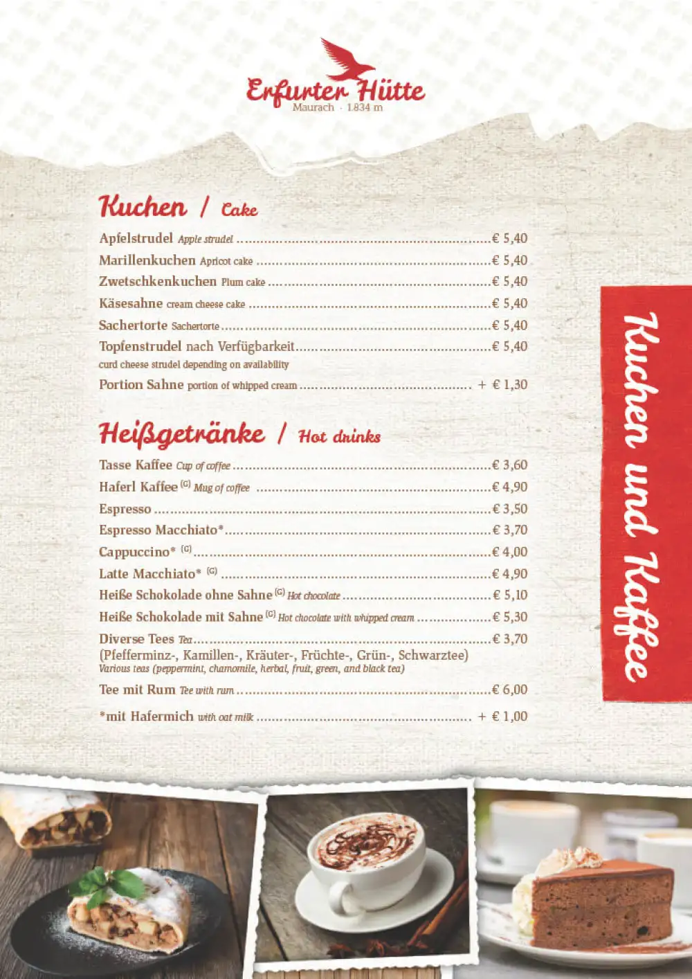 Erfurter Hütte – Tiroler Spezialitäten